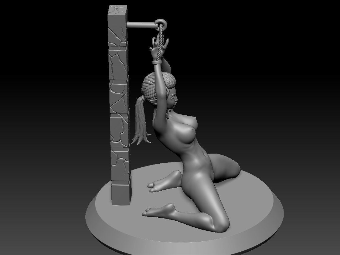 NSFW Resin Miniature Orc slave girl NSFW 3D Printed Figurine Fanart Unpainted Miniature Collectibles