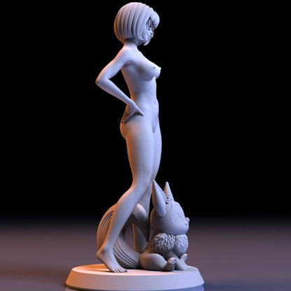 NSFW Resin Miniature Penny and Eevee NSFW 3D Printed Figurine Fanart Unpainted Miniature