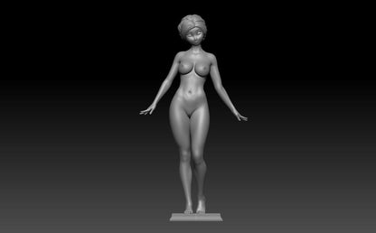 NSFW Resin Miniature Princess Anna 4 NSFW 3D Printed Figurine Fanart Unpainted Miniature