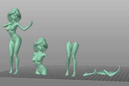 NSFW Resin Miniature Princess Jasmine NSFW 3D Printed Figurine Fanart Unpainted Miniature Collectibles