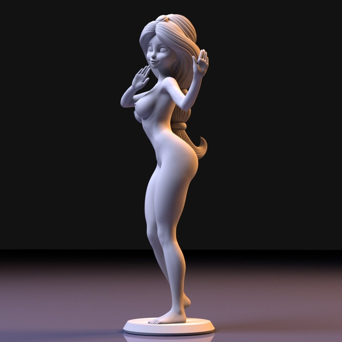 NSFW Resin Miniature Princess Jasmine NSFW 3D Printed Figurine Fanart Unpainted Miniature Collectibles