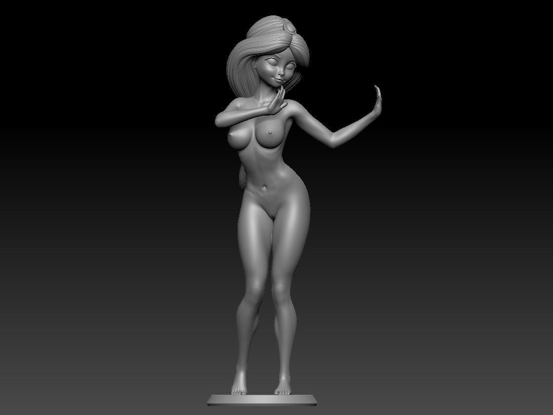 NSFW Resin Miniature Princess Jasmine NSFW 3D Printed Figurine Fanart Unpainted Miniature Collectibles