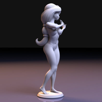 NSFW Resin Miniature Princess Jasmine NSFW 3D Printed Figurine Fanart Unpainted Miniature Collectibles