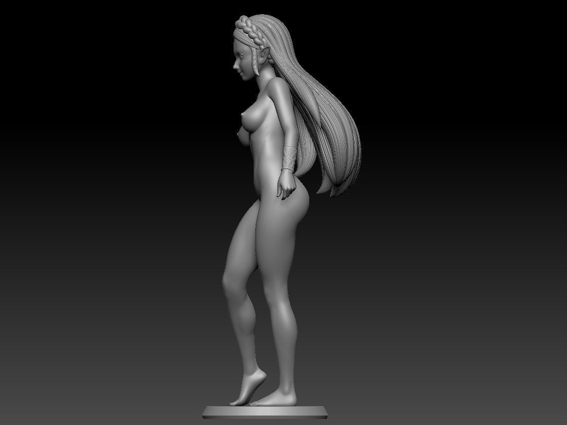 NSFW Resin Miniature Princess Zelda NSFW 3D Printed Figurine Fanart Unpainted Miniature