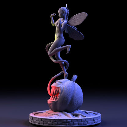 NSFW Resin Miniature Pumpkin and Fairy Halloween | Funart | NSFW