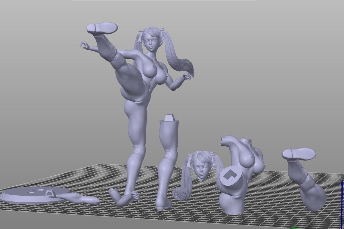 NSFW Resin Miniature Rainbow Mika NSFW 3D Printed Figurine Fanart Unpainted Miniature