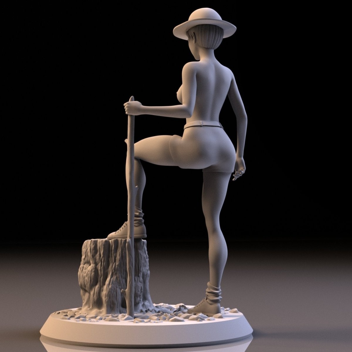 NSFW Resin Miniature Rover Scouts Girl NSFW 3D Printed Figurine Fanart Unpainted Miniature