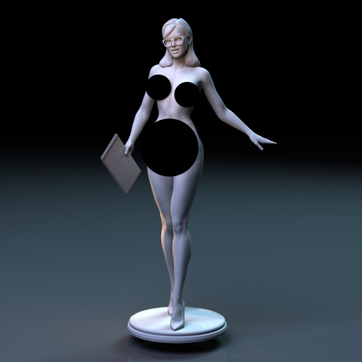 NSFW Resin Miniature Secretary NSFW 3D Printed Fanart Unpainted Miniature