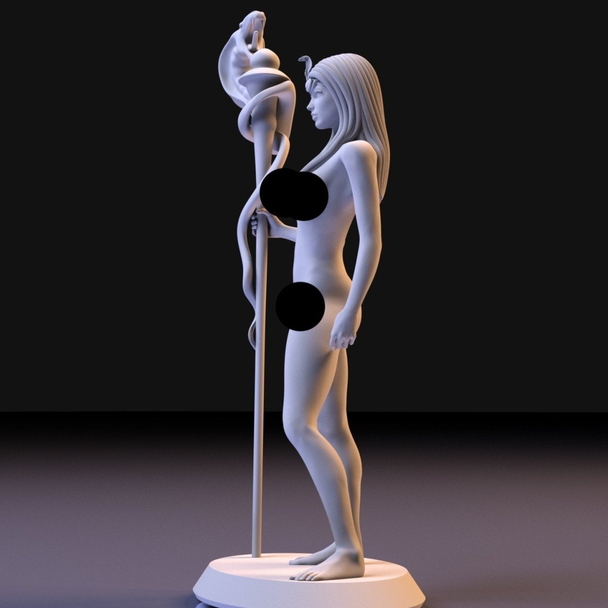 NSFW Resin Miniature Shaman girl NSFW 3D Printed Figurine Fanart Unpainted Miniature Collectibles