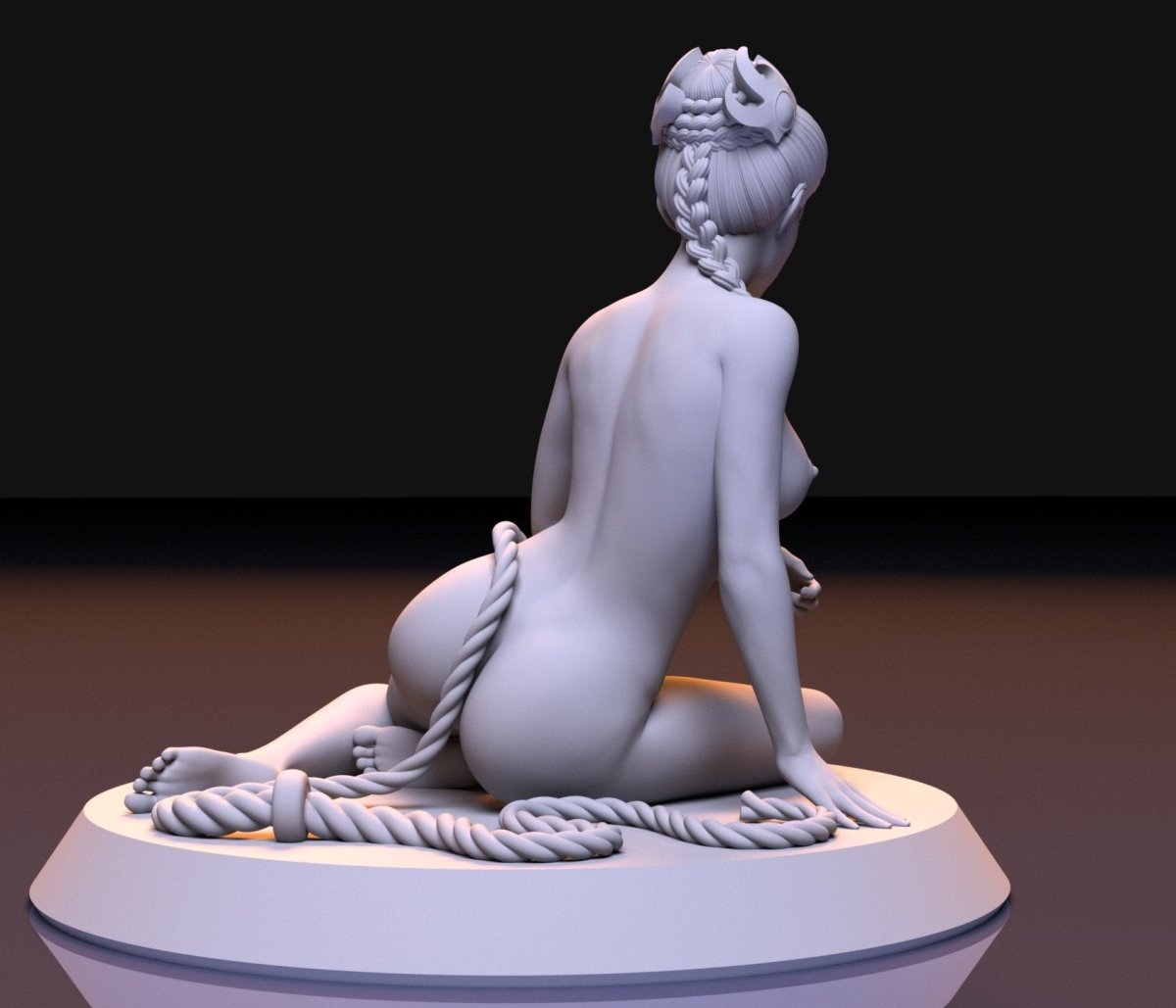 NSFW Resin Miniature Slave Leia NSFW 3D Printed Figurine Fanart Unpainted Miniature Collectibles