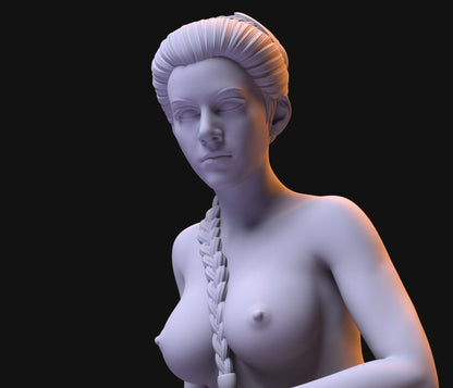 NSFW Resin Miniature Slave Leia NSFW 3D Printed Figurine Fanart Unpainted Miniature Collectibles