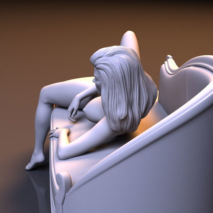 NSFW Resin Miniature Sofa girl 2