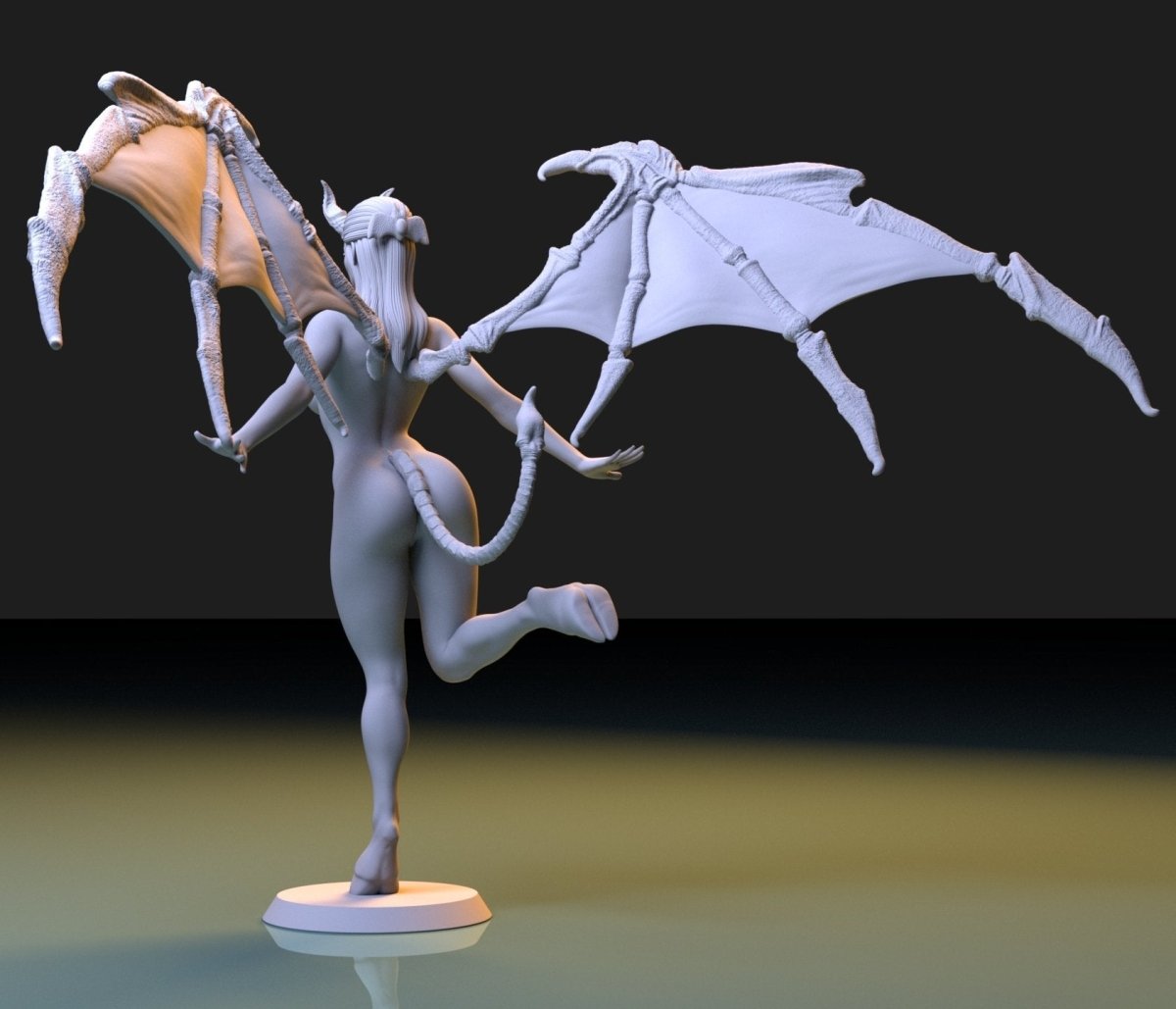 NSFW Resin Miniature Succubus 4 NSFW 3D Printed Figurine Fanart Unpainted Miniature Collectibles