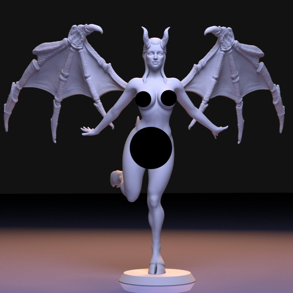 NSFW Resin Miniature Succubus 4 NSFW 3D Printed Figurine Fanart Unpainted Miniature Collectibles