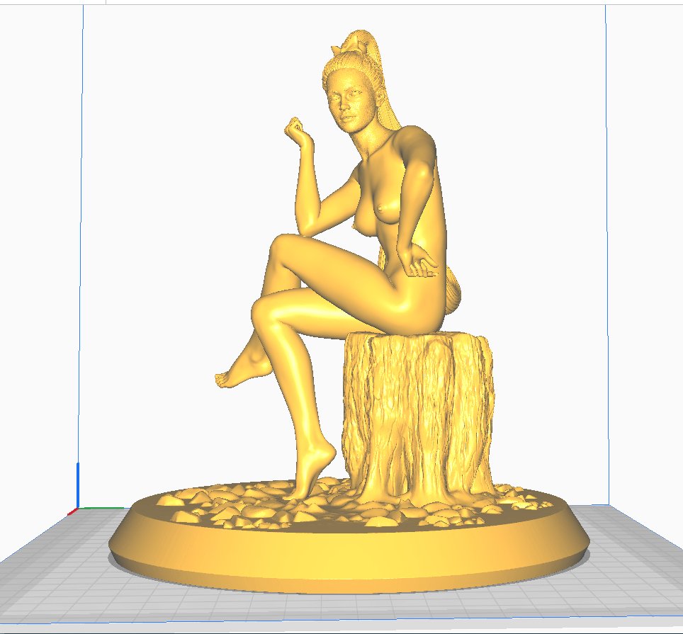 NSFW Resin Miniature The Girl in the Forest NSFW 3D Printed Miniature Fanart Unpainted