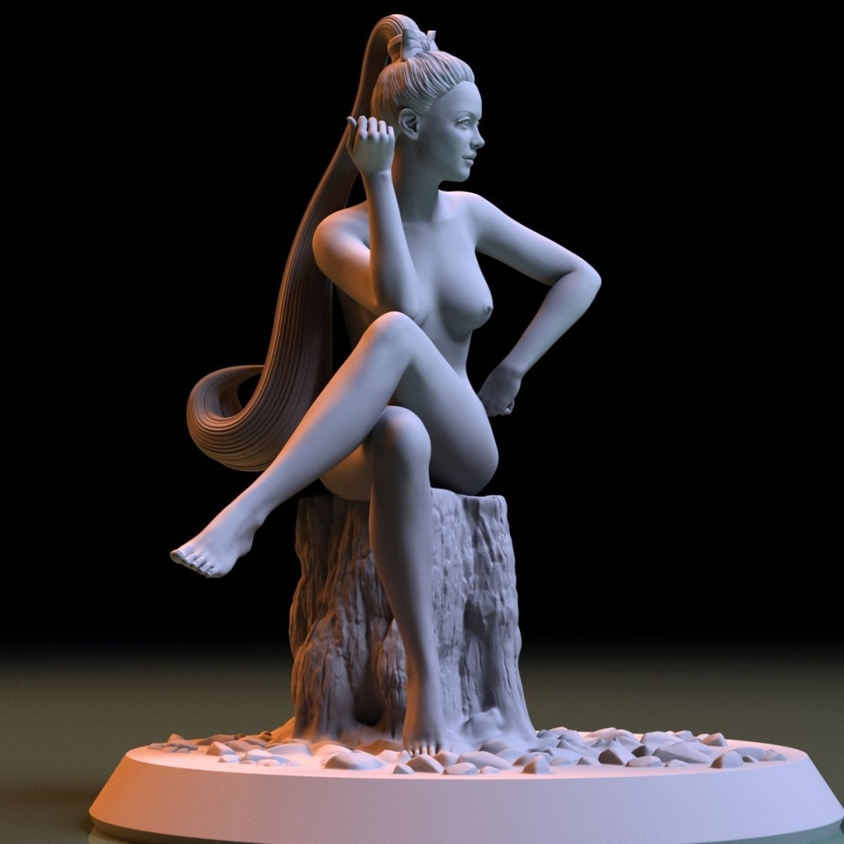 NSFW Resin Miniature The Girl in the Forest NSFW 3D Printed Miniature Fanart Unpainted