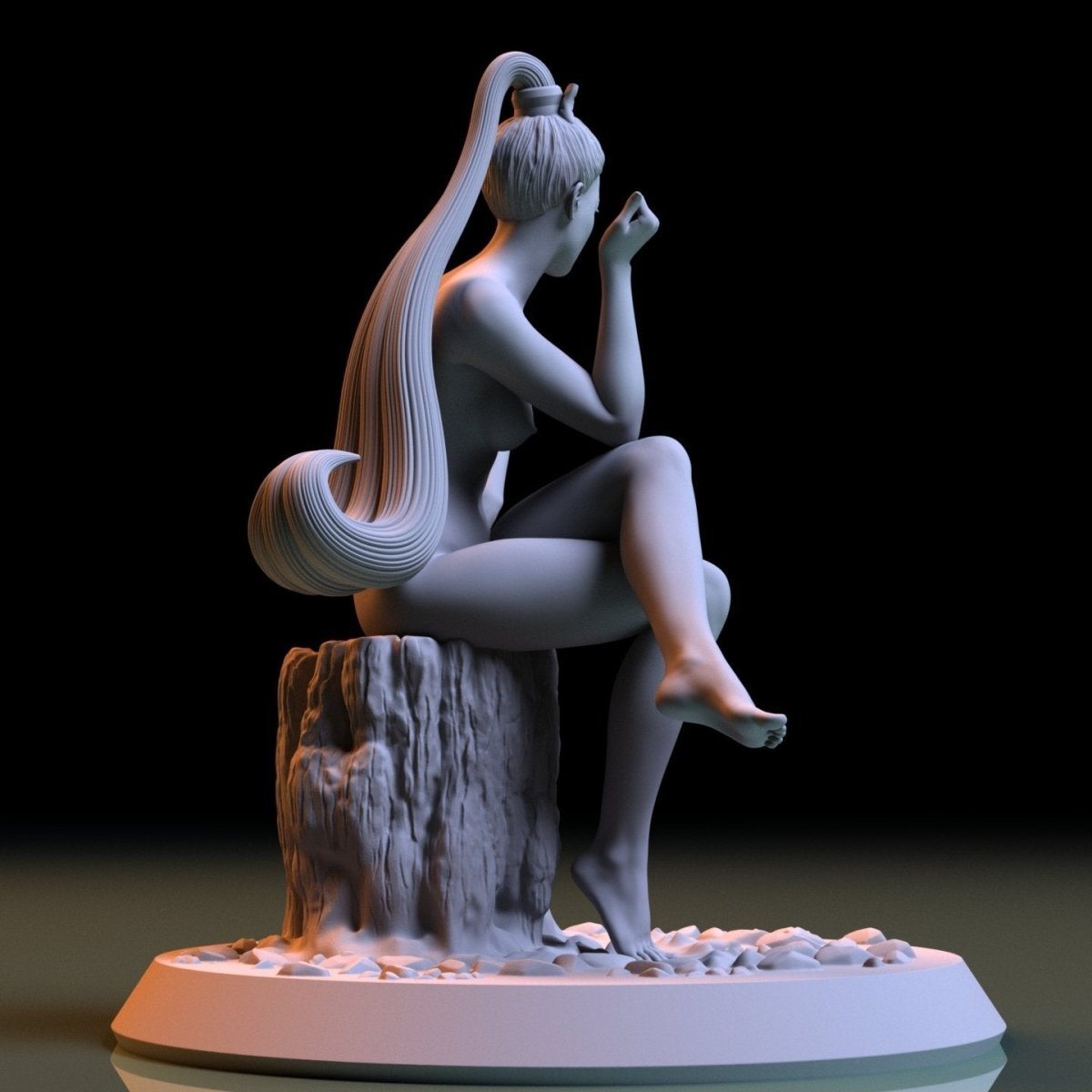 NSFW Resin Miniature The Girl in the Forest NSFW 3D Printed Miniature Fanart Unpainted