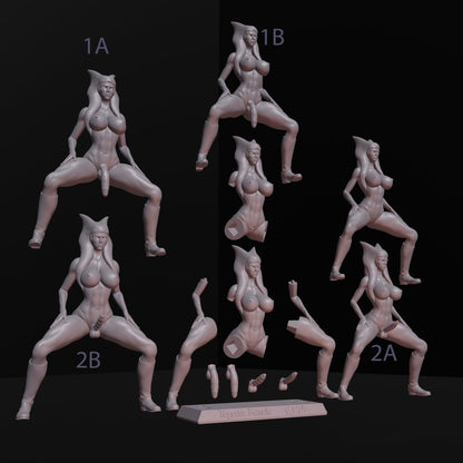 NSFW Resin Miniature Togruta FUTA NSFW 3D Printed Figurine Fanart Unpainted Miniature