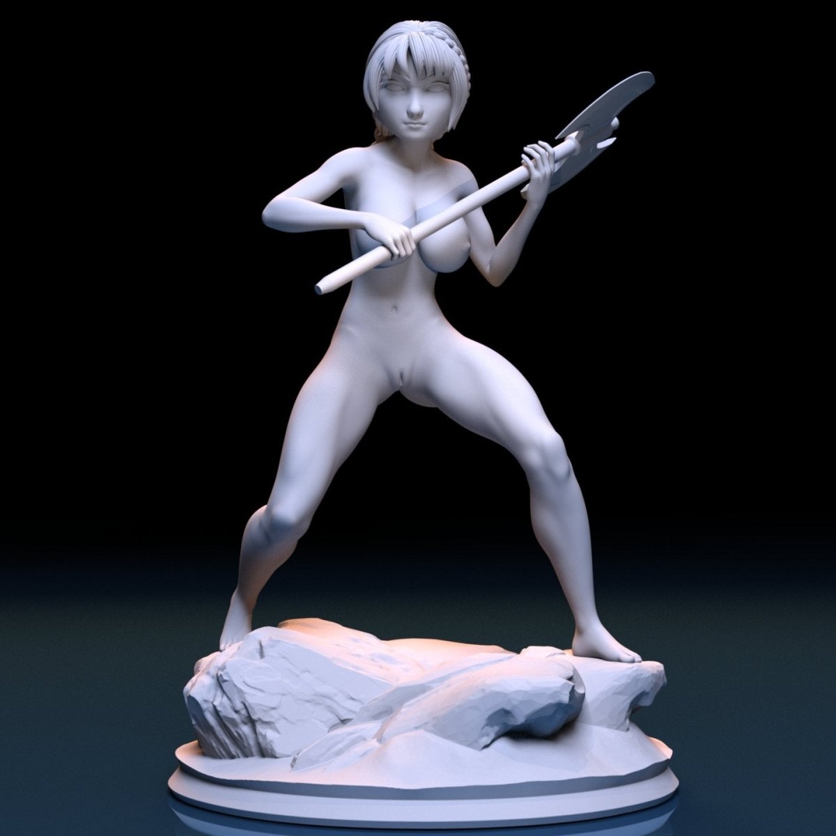 NSFW Resin Miniature Viking Girl NSFW 3D Printed Figurine Fanart Unpainted Miniature Scaled Models