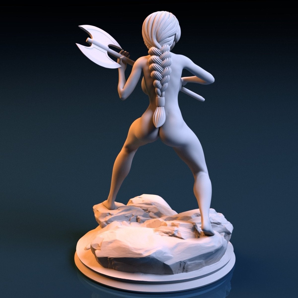 NSFW Resin Miniature Viking Girl NSFW 3D Printed Figurine Fanart Unpainted Miniature Scaled Models