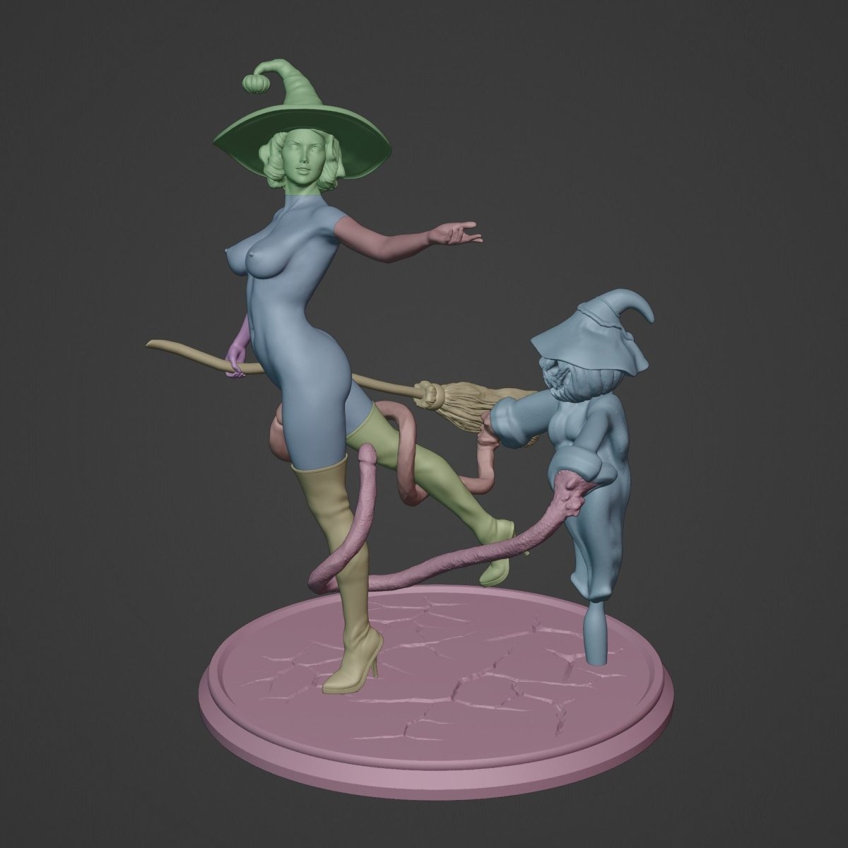 NSFW Resin Miniature Witches fun on Halloween | Funart | NSFW