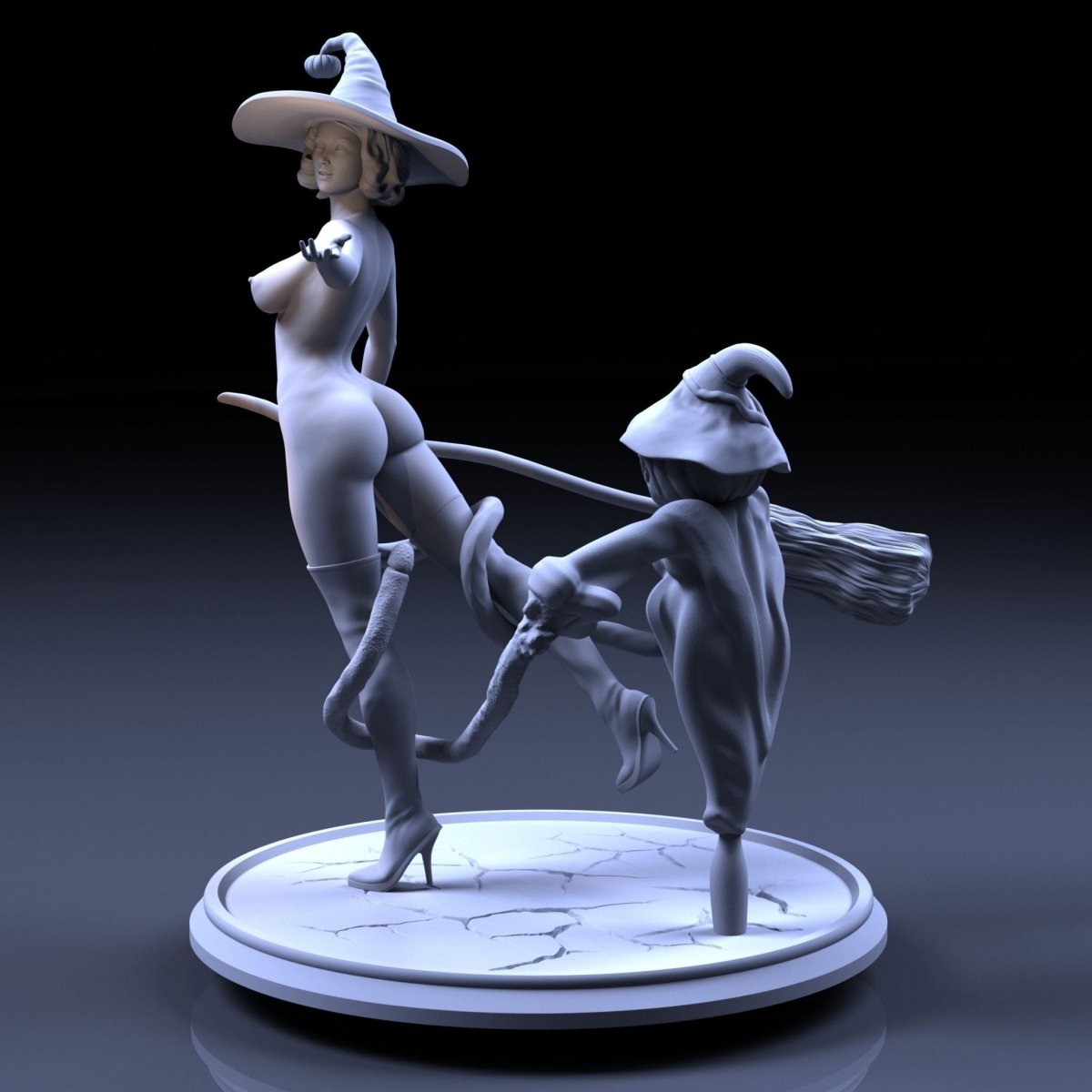 NSFW Resin Miniature Witches fun on Halloween | Funart | NSFW