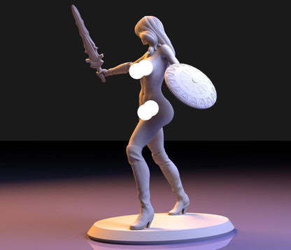 NSFW Resin Miniature Wonder Woman NSFW 3D Printed Figurine Fanart Unpainted Miniature Collectibles