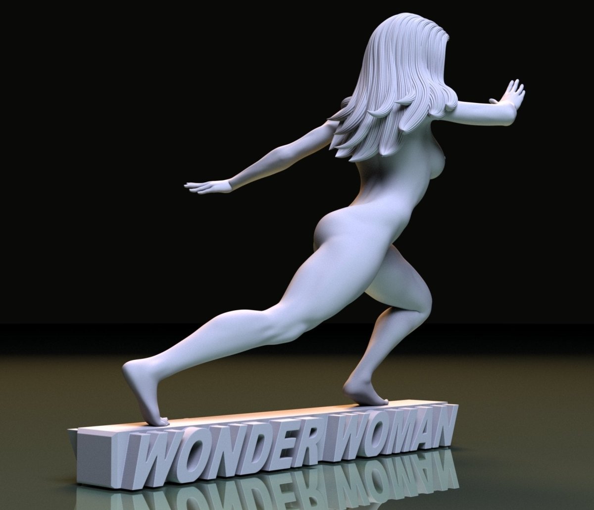 NSFW Resin Miniature Wonder Woman posing NSFW 3D Printed Figurine Fanart Unpainted Miniature Collectibles