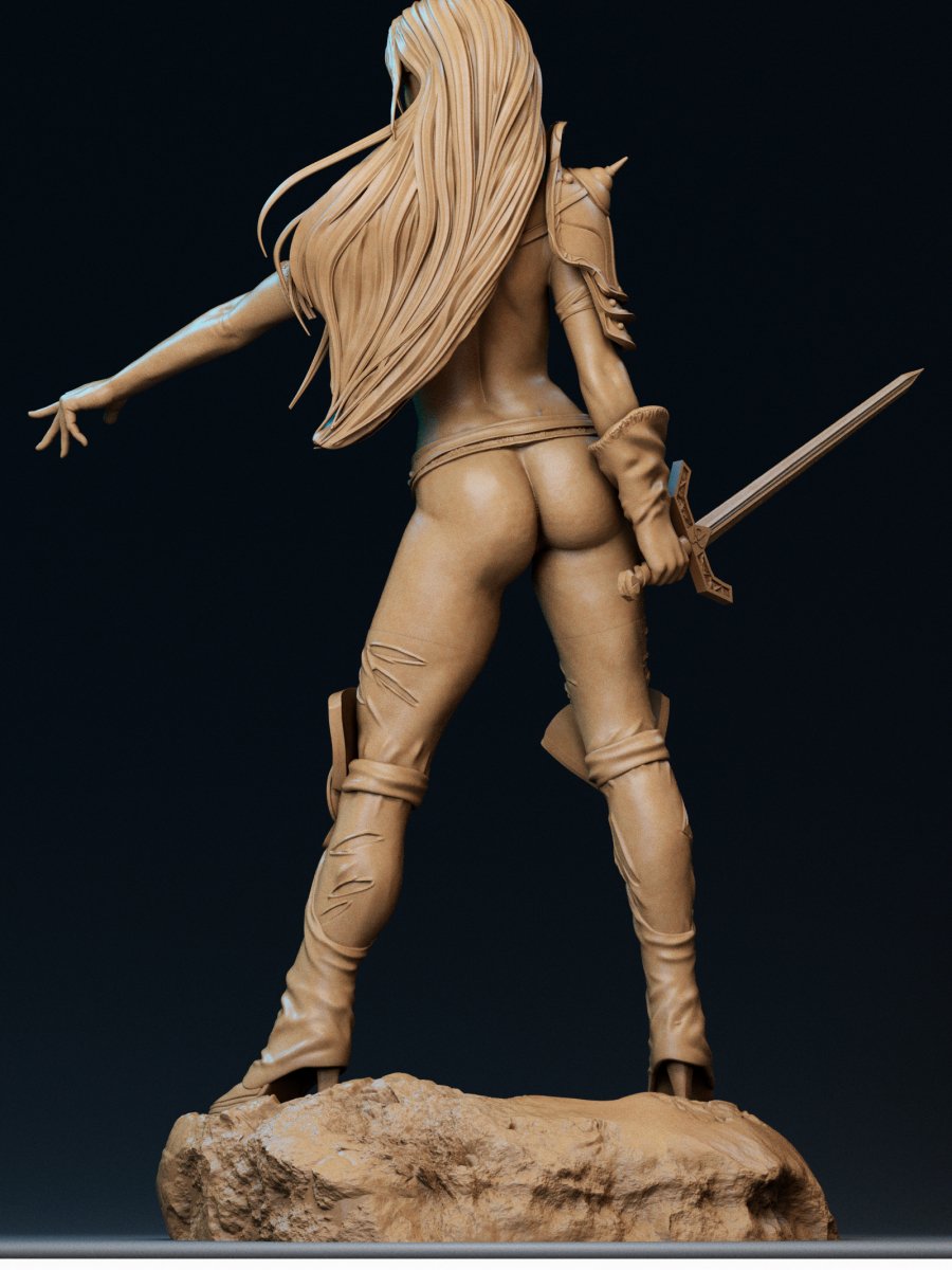 NSFW Taarna Resin Statue Diorama by ca_3d_art