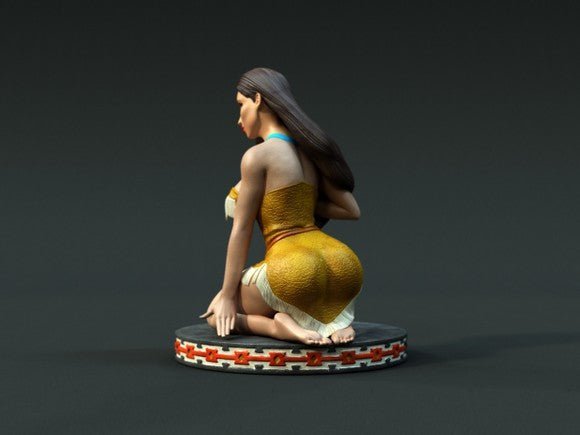 Pocahontas NSFW 3D Printed Miniature FunArt by EXCLUSIVE 3D PRINTS Scale Models Unpainted