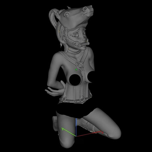 Ponygirl | NSFW 3D Printed | Fanart | Unpainted | Figure