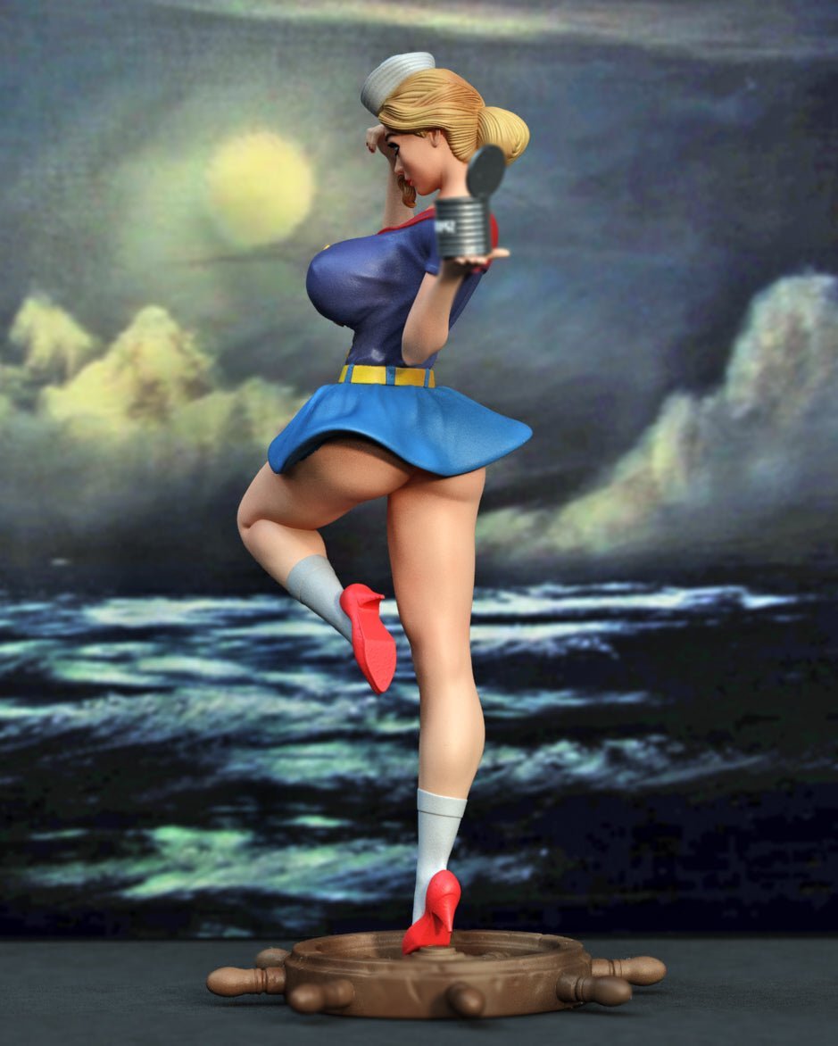 Popeye girl NSFW 3D Printed Miniature FunArt by EXCLUSIVE 3D PRINTS Scale Models Unpainted