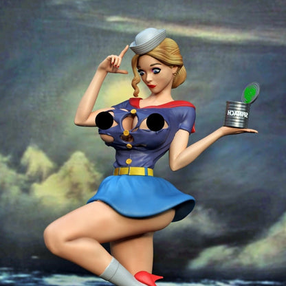 Popeye girl NSFW 3D Printed Miniature FunArt by EXCLUSIVE 3D PRINTS Scale Models Unpainted