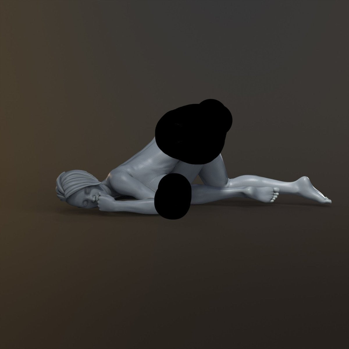 Posing Naked and Sexy 4 Nude 3d Printed Resin Miniature Unpainted Figure