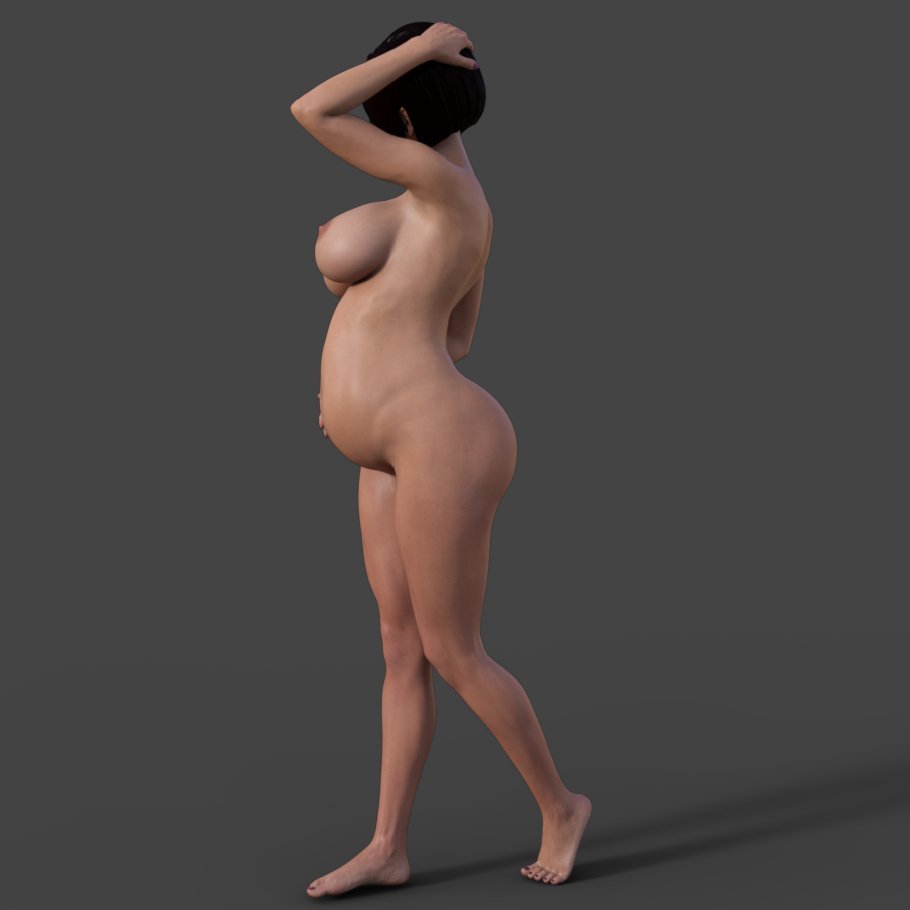 Pregnant Julia posing | NSFW 3D Print Figure | Naked | Unpainted by Mister_lo0l