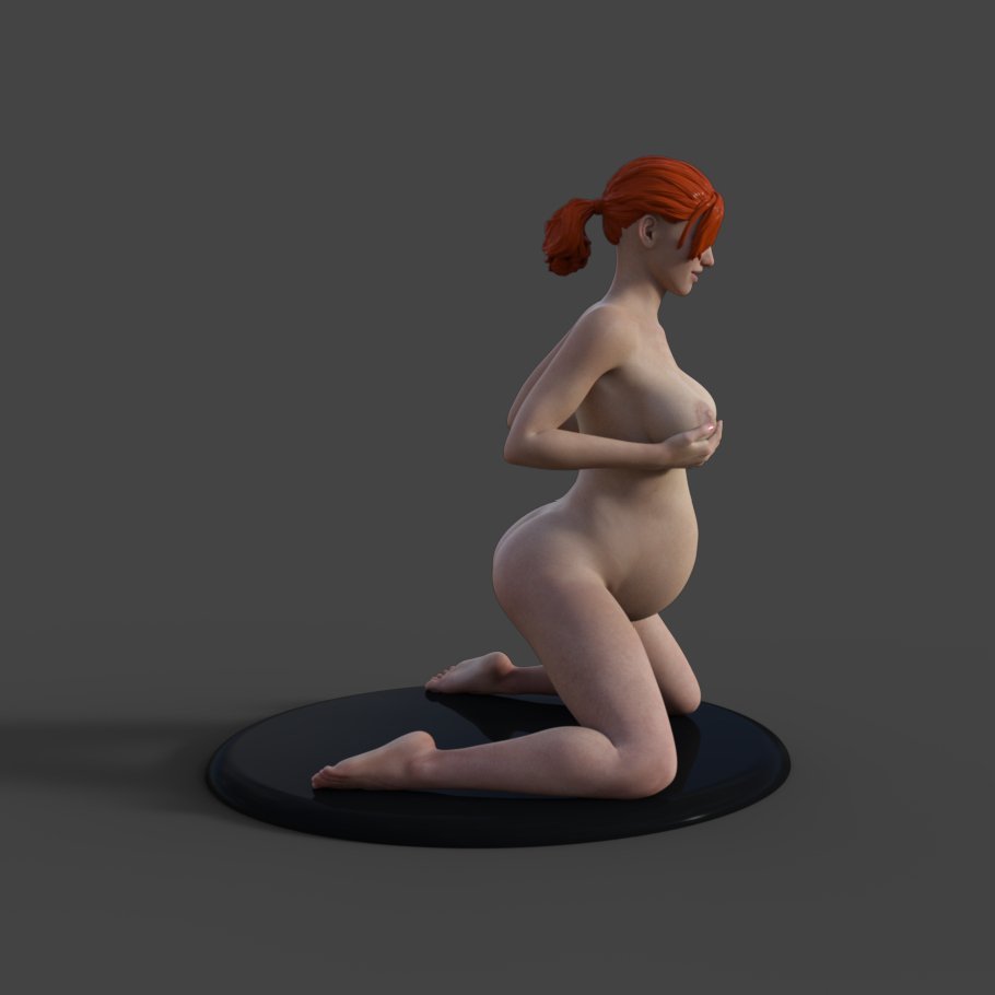 Pregnant Roxy | NSFW 3D Print Figure | Naked | Unpainted by Mister_lo0l