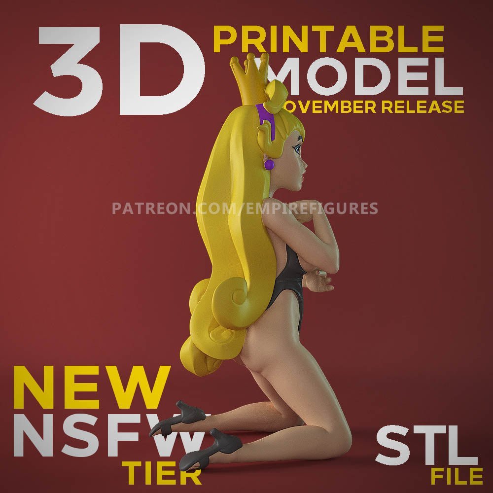 Prinzessin Daphne NSFW 3D-gedruckte Figur, lustige Kunst, unbemalt von EmpireFigures