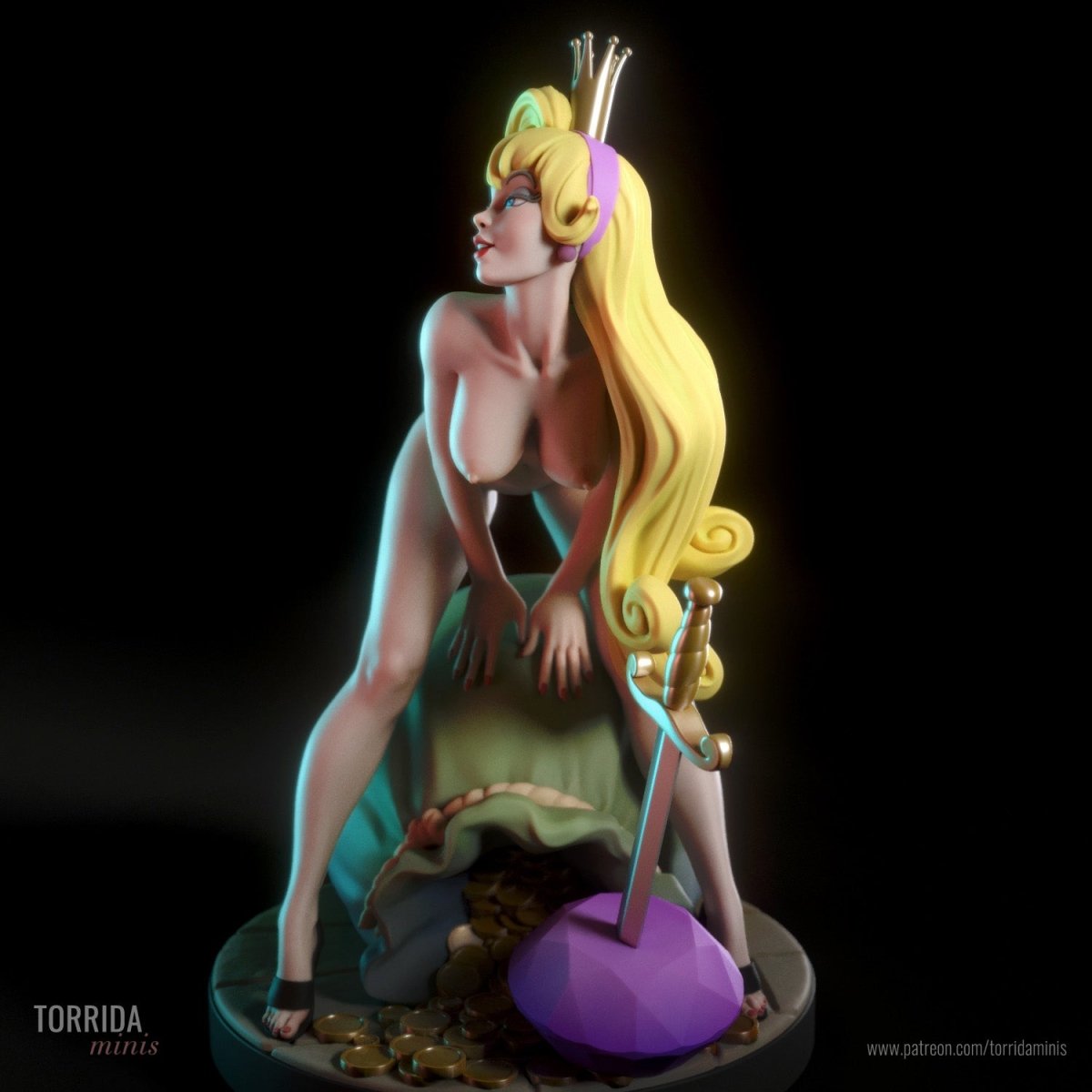 Princess Daphne NSFW Resin Figure, Resin printed miniature by Torrida