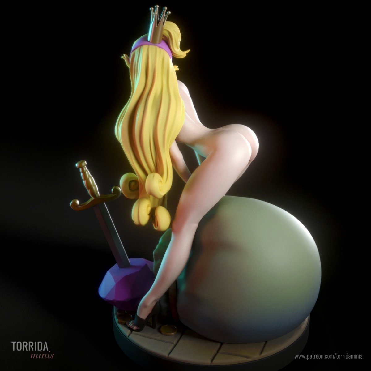 Princess Daphne NSFW Resin Figure, Resin printed miniature by Torrida