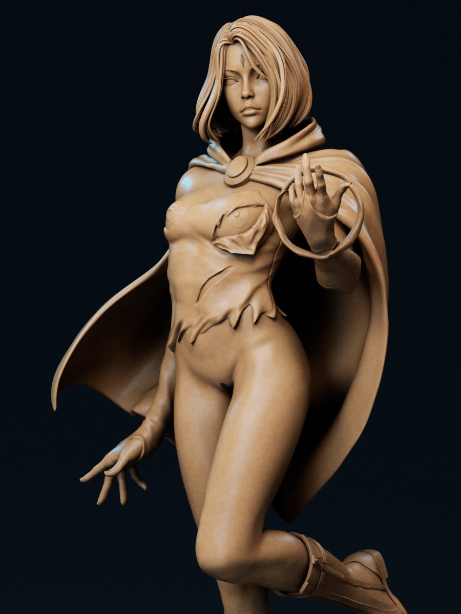 Raven NSFW Resin Figure Naked Unpainted Mniature Nude Garage Kit