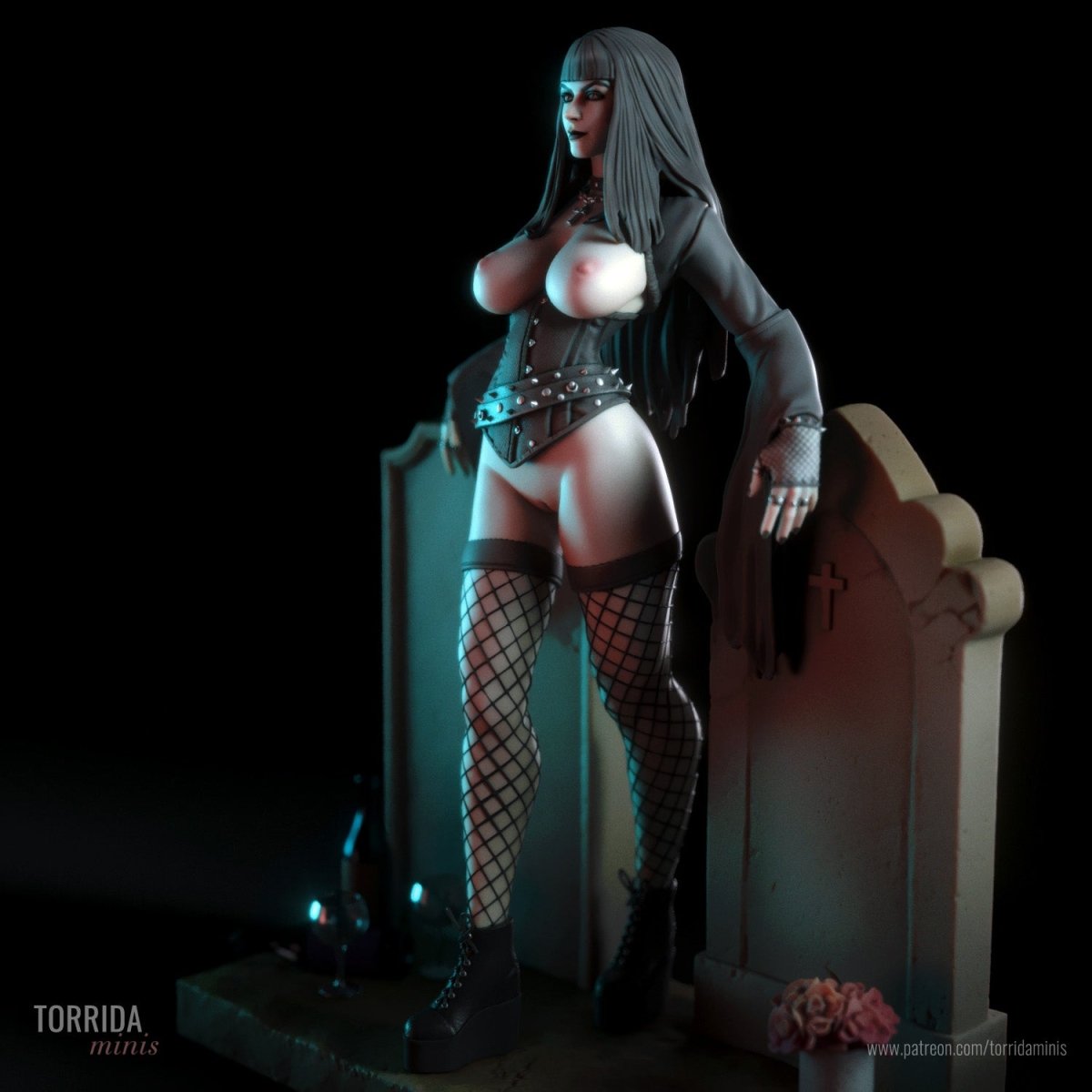 Raven NSFW Resin Figure, Resin printed miniature by Torrida