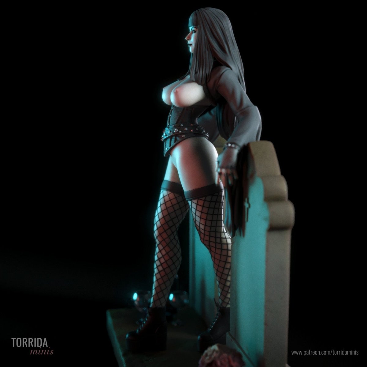 Raven NSFW Resin Figure, Resin printed miniature by Torrida