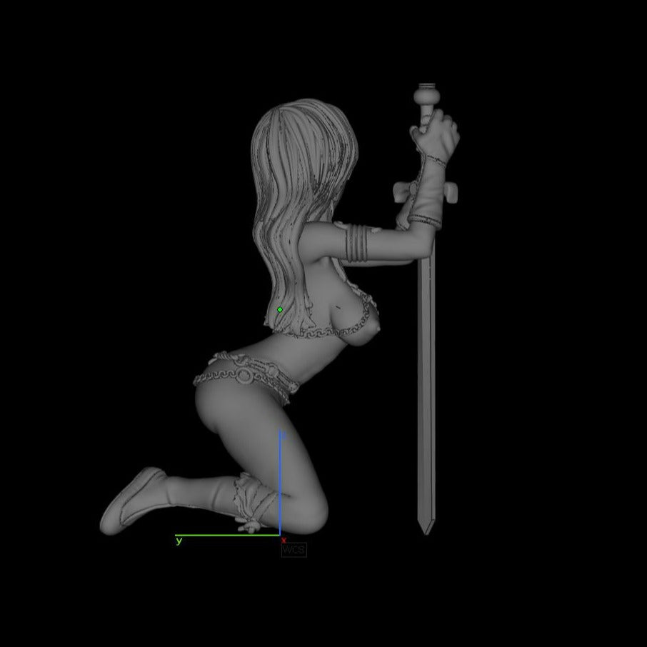 Red Sonja – 3D Printed – Fanart – DIY Kit – Unpainted – Figurine