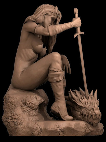 Red Sonja NSFW Figurine 3D Printed Fanart