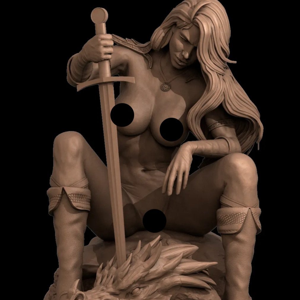 Red Sonja NSFW Figurine 3D Printed Fanart