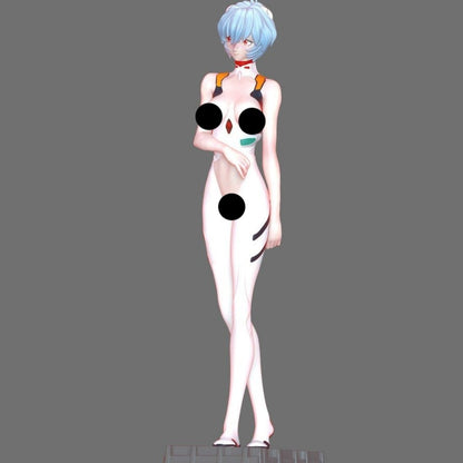 Rei Ayanami NSFW 3D Printed Fanart Anime Figurine Waifu Figure by FIGUREMASTERPINK