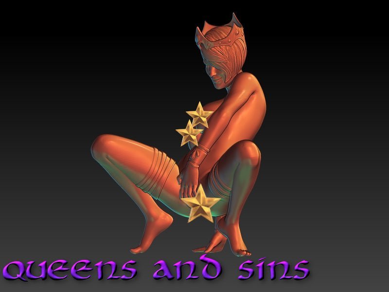 Reina 1 NSFW 3d Printed miniature FanArt by Masters Of Prints Collectables Statues & Figurines