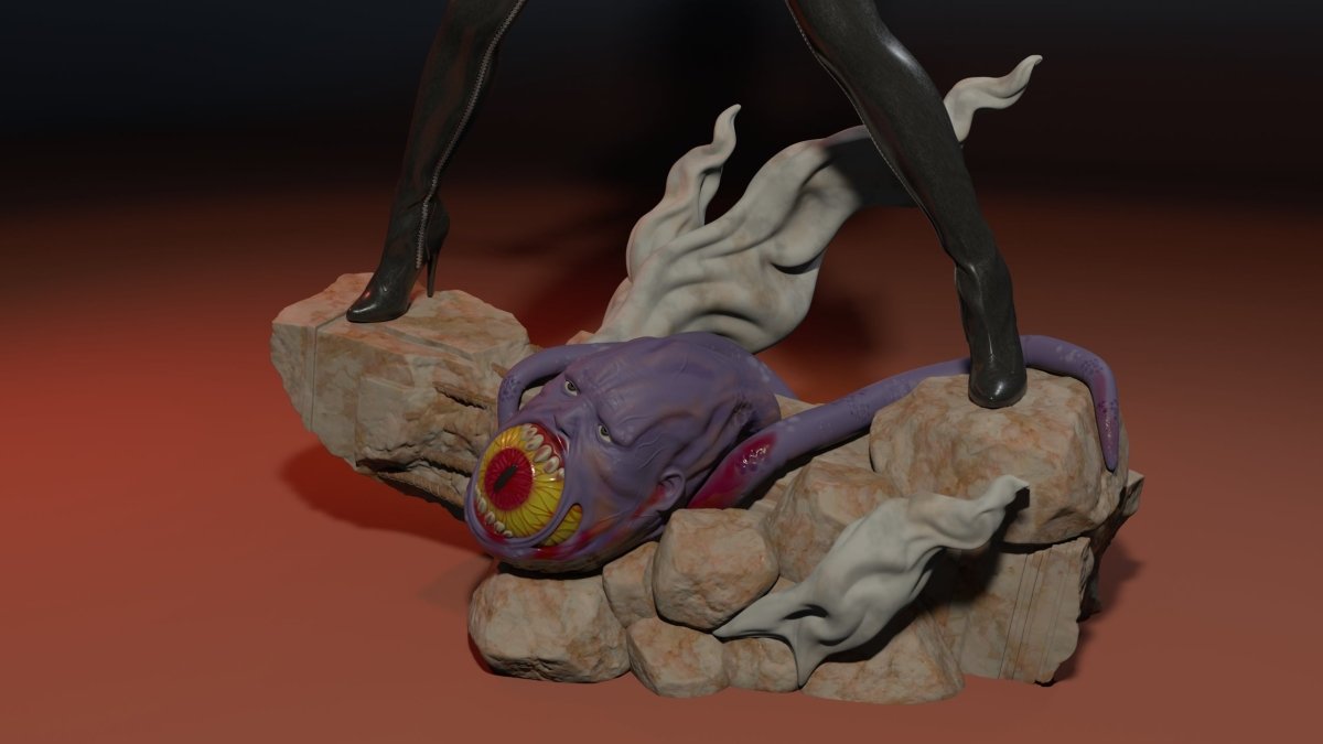 Residual Evil NSFW Miniatura impresa en 3D | Arte divertido | Figura de resina modelo sin pintar