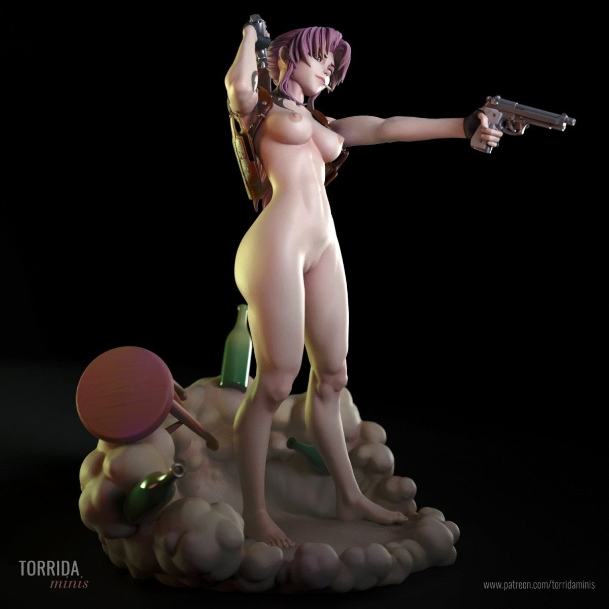 Revy NSFW Resin Figure, Resin printed miniature by Torrida