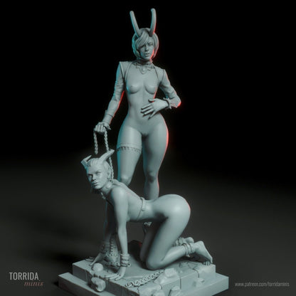 Rhoda, a demoness dominatrix ADULT Resin miniature FanArt by Torrida Figurines